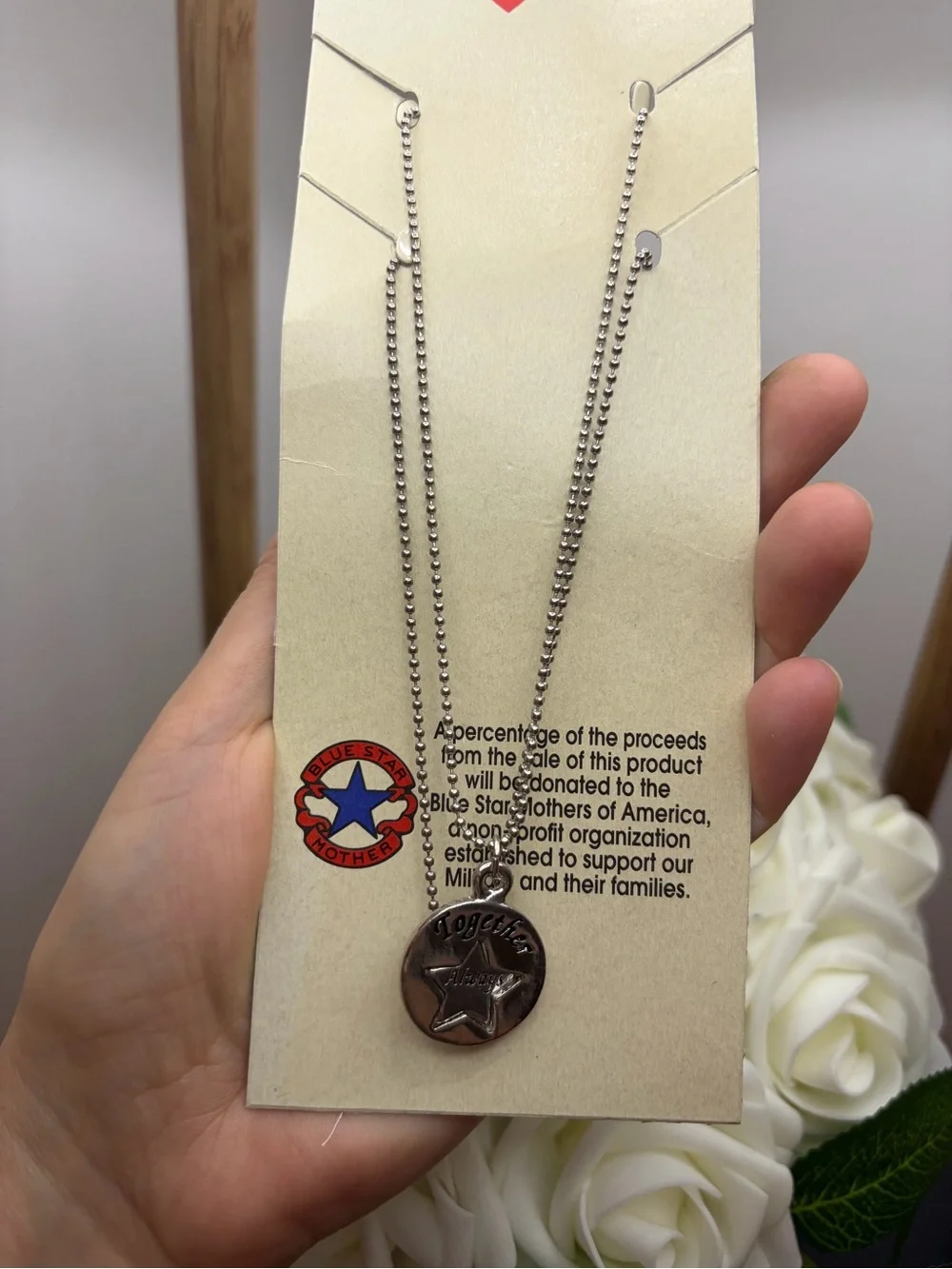 Together Always Silver Star Pendant Necklace